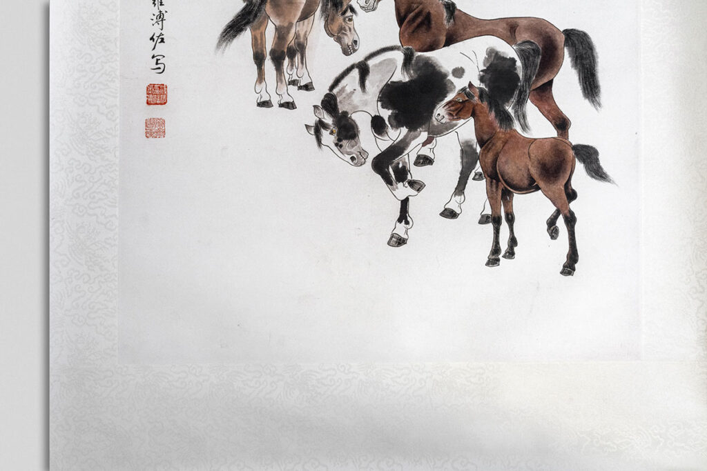 Chinese Ink on paper after restoration