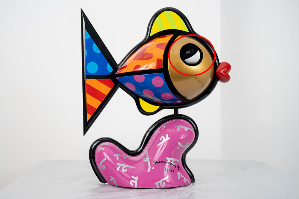 Britto Romero Damaged sculpture repair